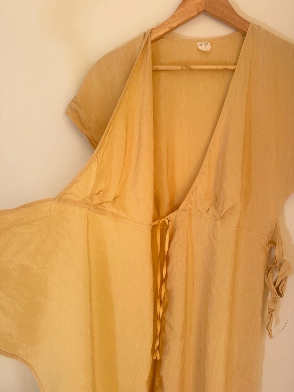 ARKET Linen Blend Midi Wrap Dress EU 36 (approx US S or 4) - Picture 2 of 4